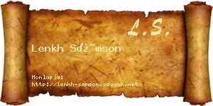 Lenkh Sámson névjegykártya
