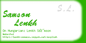 samson lenkh business card
